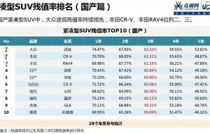 二手车保值率排名(二手车保值率排名榜)