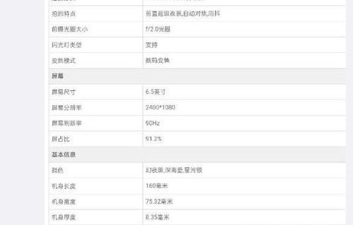 荣耀20pro参数配置(荣耀20pro参数配置详情表)