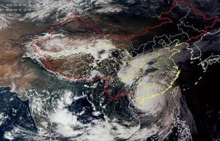 台风康妮，瞬间最大风力17级的狂风之舞