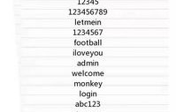 全球最糟密码榜单出炉，安全意识亟待提升