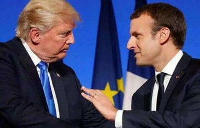 马克龙巧妙出手，总统间的对话艺术——以热议中的特朗普与马克龙握手瞬间为例