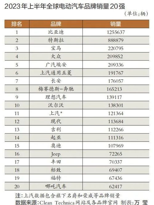汽车品牌销量(新能源汽车品牌销量)
